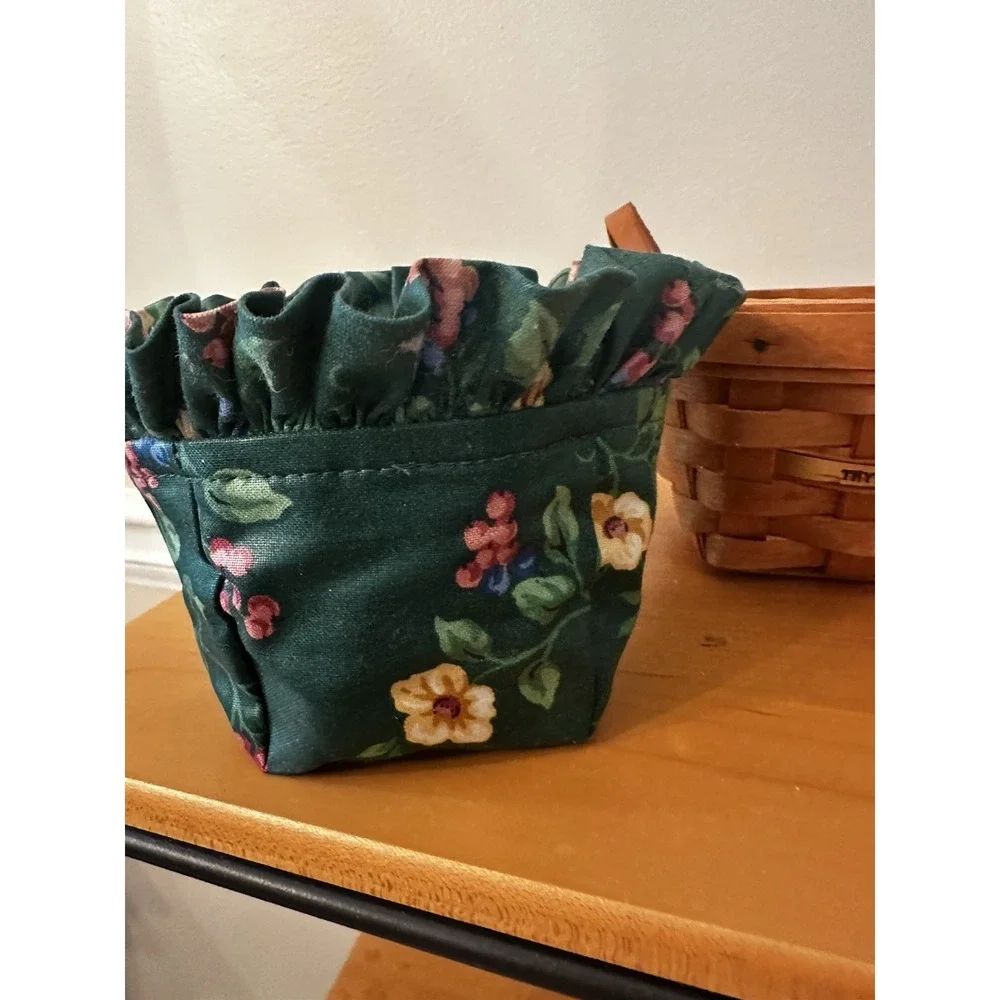 Longaberger Thyme Basket With‎ Green Liner And Liner
